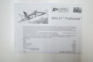 KOPRO・MASTERCRAFT 1-72 MiG-31 FOXHOUND ミグ31　フォックスハウンド- (1)